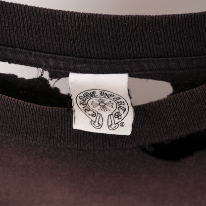CHROME HEARTS VINTAGE THRASHED RED CROSS LONG SLEEVE