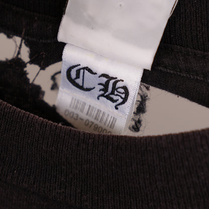CHROME HEARTS VINTAGE THRASHED RED CROSS LONG SLEEVE