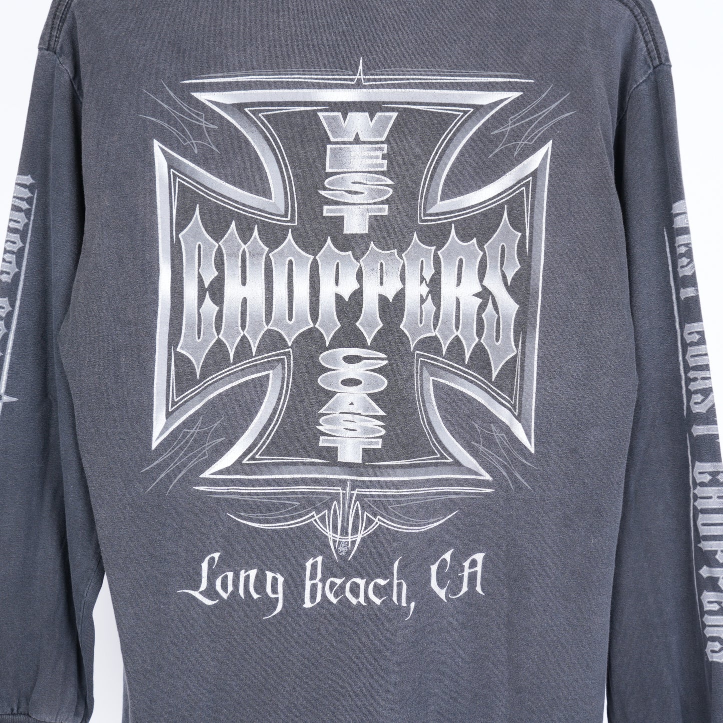 WCC LOGO GREY FADED LONG SLEEVE LONG BEACH T-SHIRT