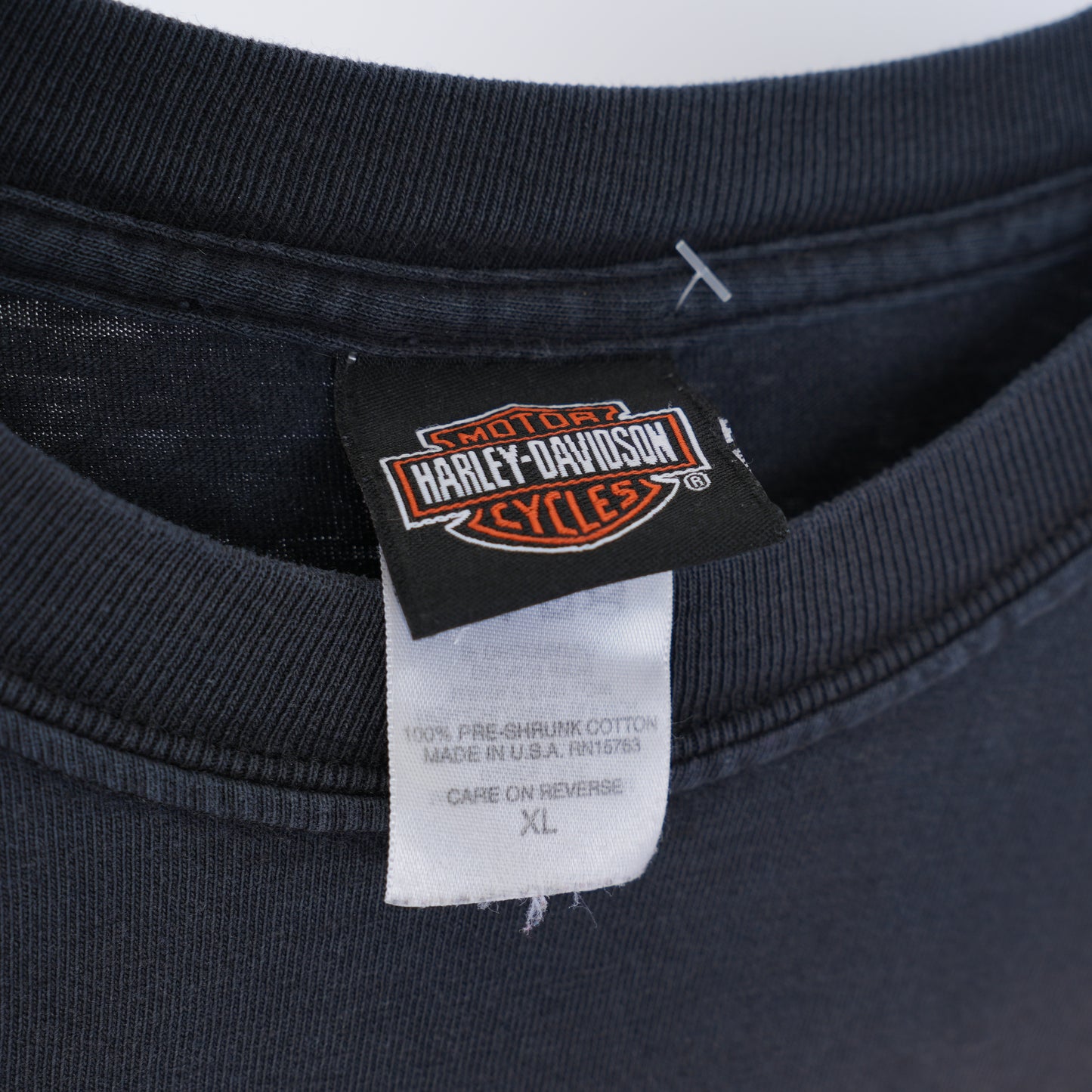 VINTAGE FADED SMOKED HARLEY DAVIDSON FLAME LONG SLEEVE TEE