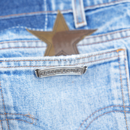 CHROME HEARTS CAMO STAR PATCH ORANGE TAB DENIM