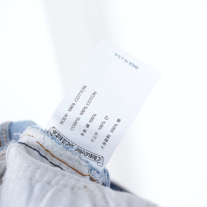 CHROME HEARTS LIGHT WASH RED TAB DENIM