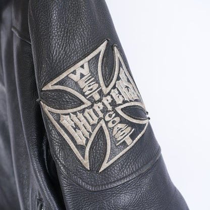 VINTAGE WEST COAST CHOPPERS BIKER LEATHER JACKET