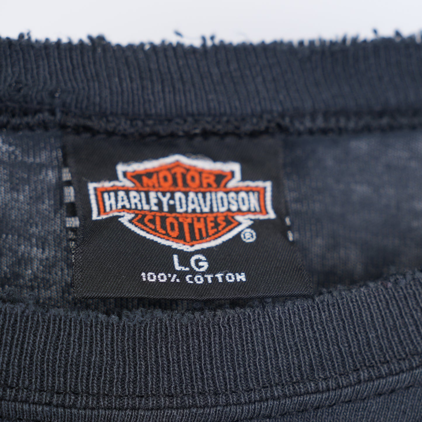 HARLEY DAVIDSON BLUE FLAME FADED EMBLEM LONG SLEEVE