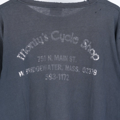 HARLEY DAVIDSON BLUE FLAME FADED EMBLEM LONG SLEEVE