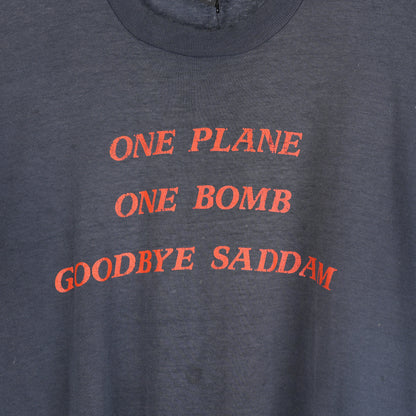 VINTAGE ONE PLANE ONE BOMB GOODBYE SADDAM TEE