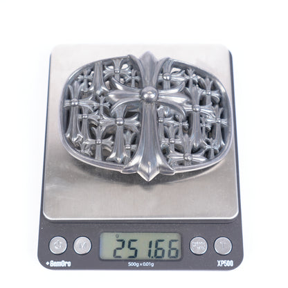 CHROME HEARTS 1.5" BLACK RHODIUM CEMETERY BUCKLE