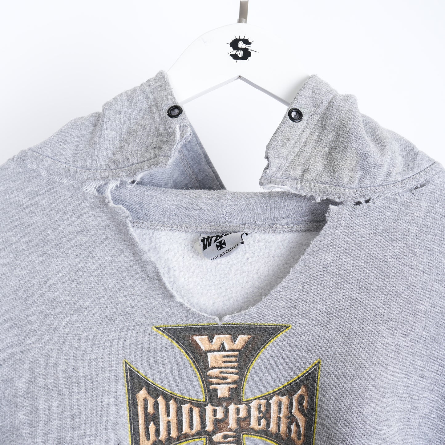 WCC GREY THRASHED HOODIE