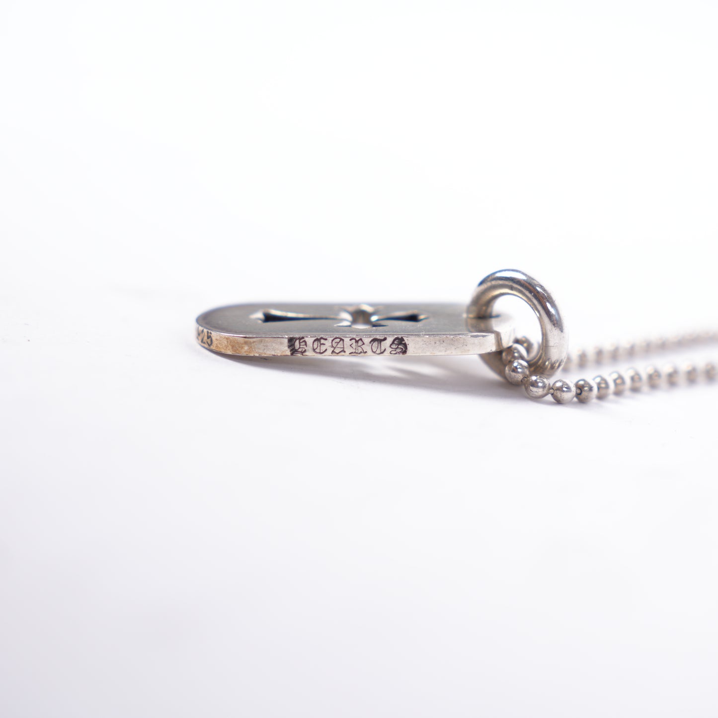 CHROME HEARTS CROSS CUT OUT DOG TAG NECKLACE