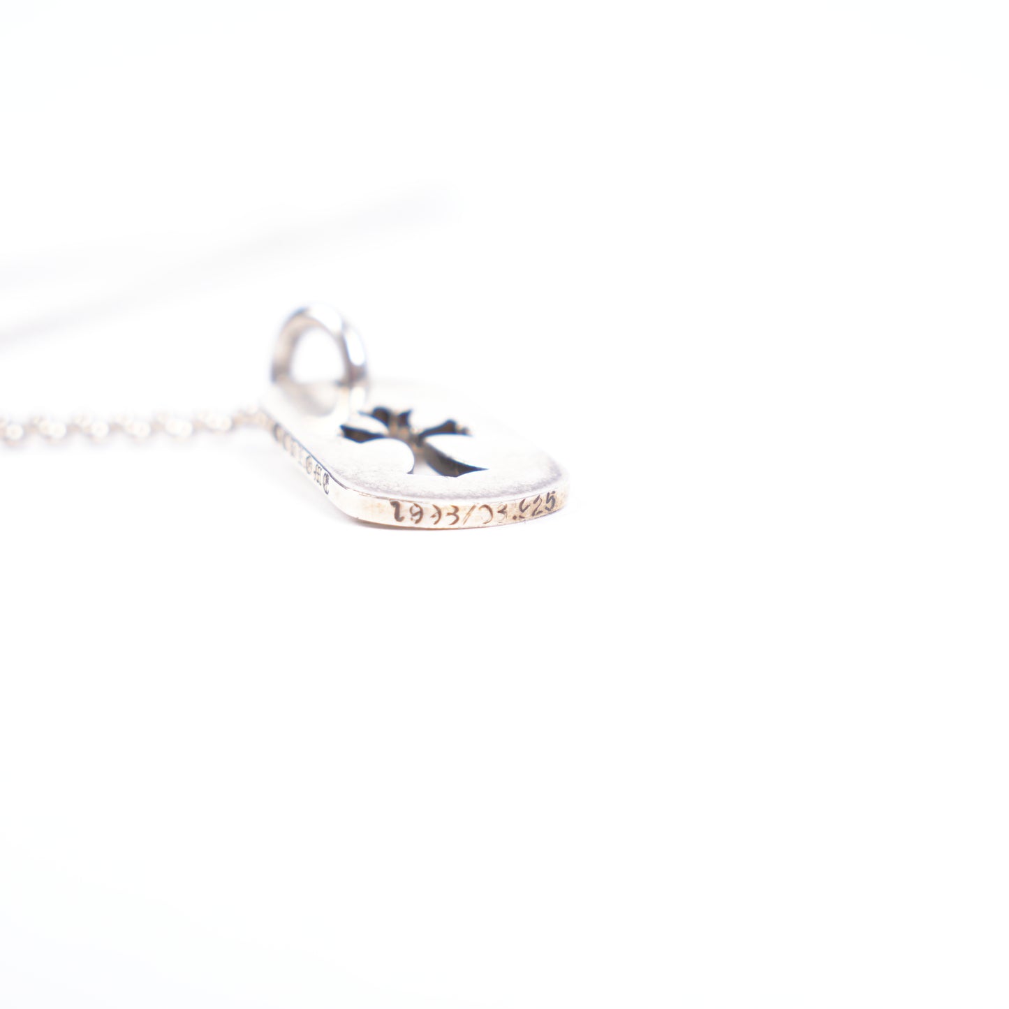 CHROME HEARTS CROSS CUT OUT DOG TAG NECKLACE