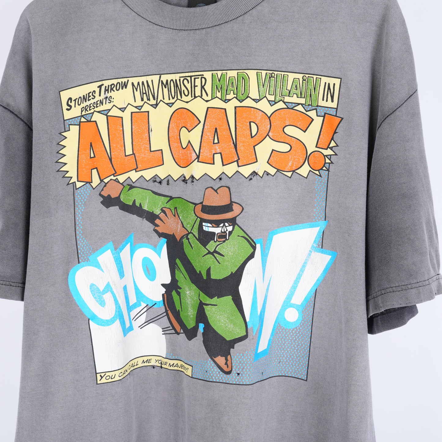 VINTAGE  FADED STONES THROW MF DOOM RAP TEE