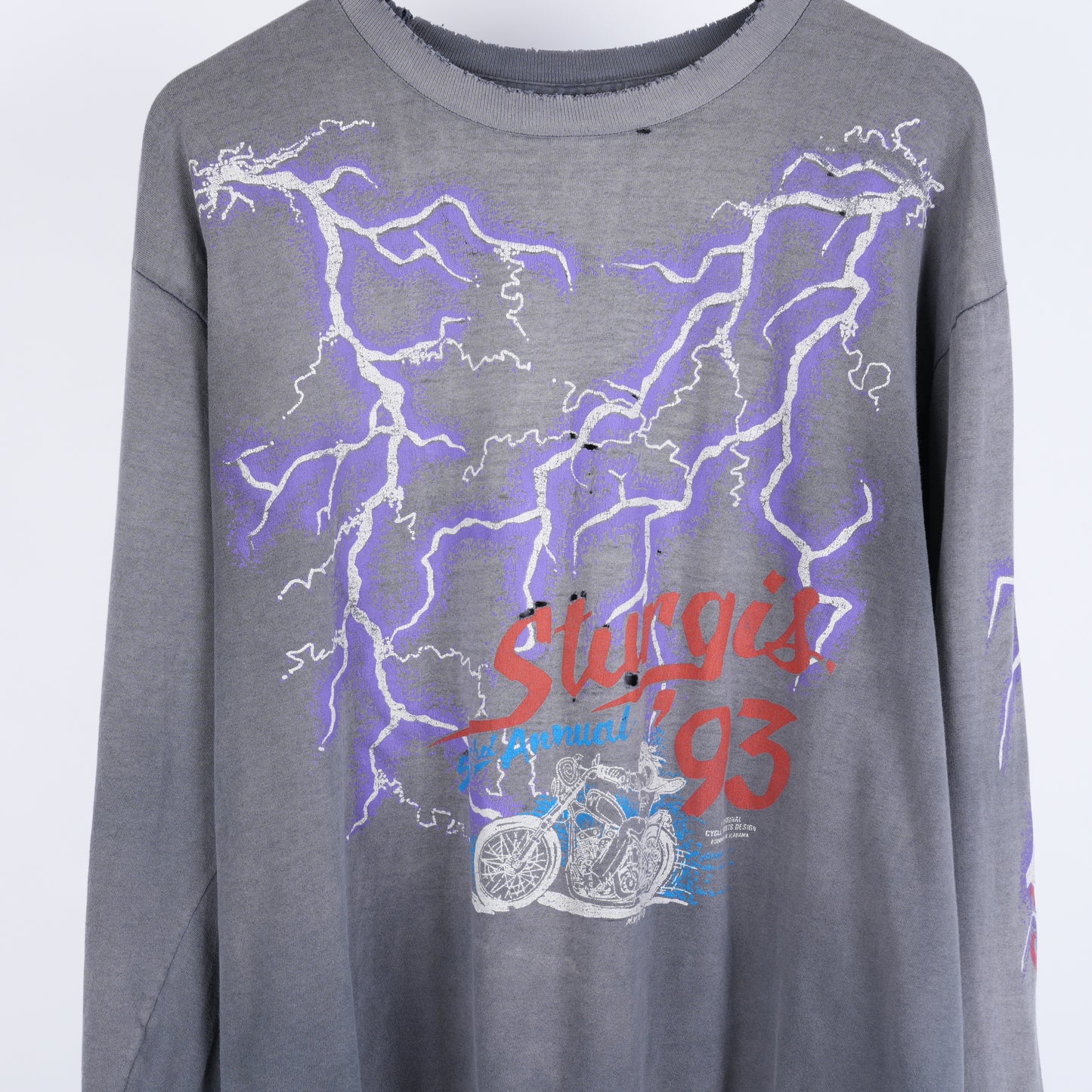 VINTAGE FADED STURGIS RALLY AND RACES 1993 LONGSLEEVE