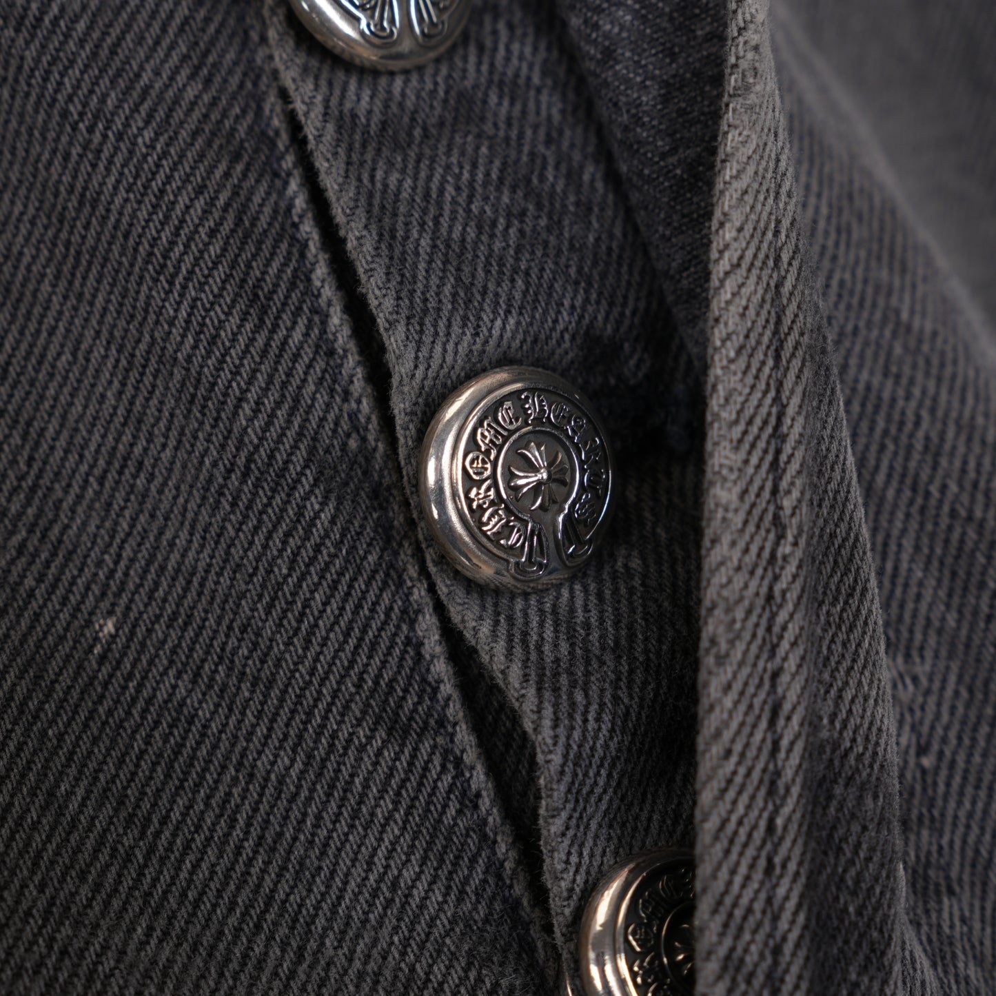 CHROME HEARTS GREY WASH WHITE PATCH LEVIS 501 DENIM