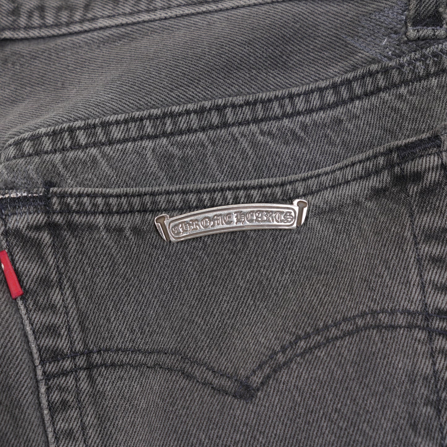 CHROME HEARTS GREY WASH WHITE PATCH LEVIS 501 DENIM