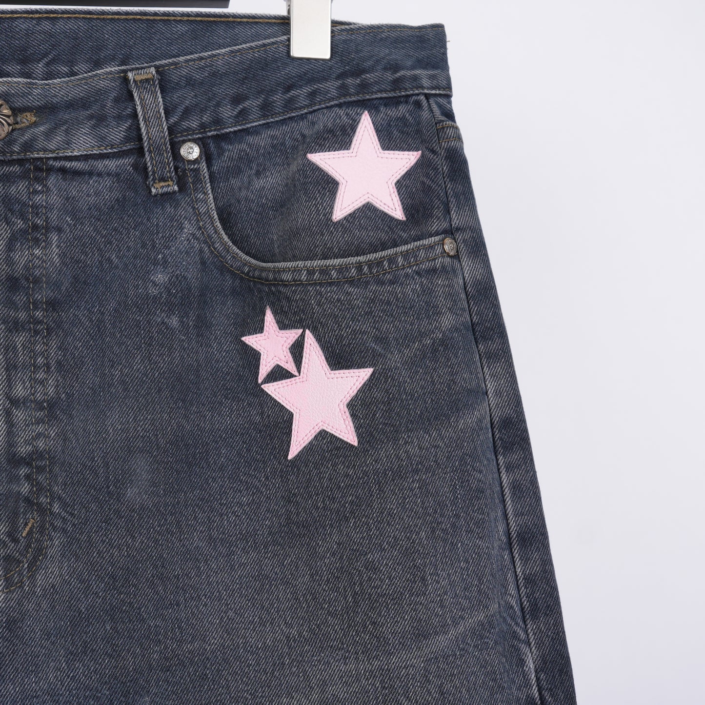 CHROME HEARTS PINK STAR PATCH LEVI'S ORANGE TAB DENIM