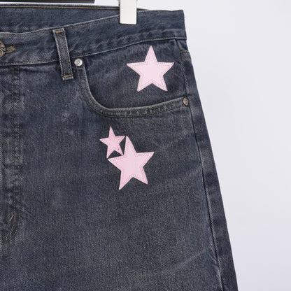 CHROME HEARTS PINK STAR PATCH LEVI'S ORANGE TAB DENIM