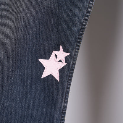 CHROME HEARTS PINK STAR PATCH LEVI'S ORANGE TAB DENIM