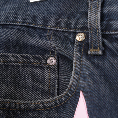 CHROME HEARTS PINK STAR PATCH LEVI'S ORANGE TAB DENIM