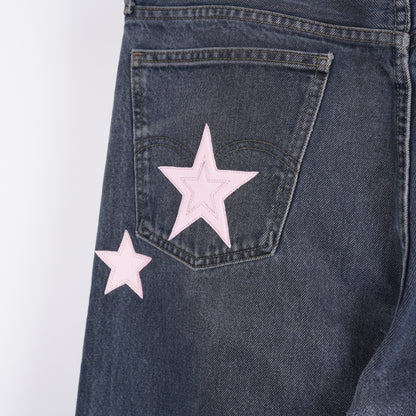 CHROME HEARTS PINK STAR PATCH LEVI'S ORANGE TAB DENIM