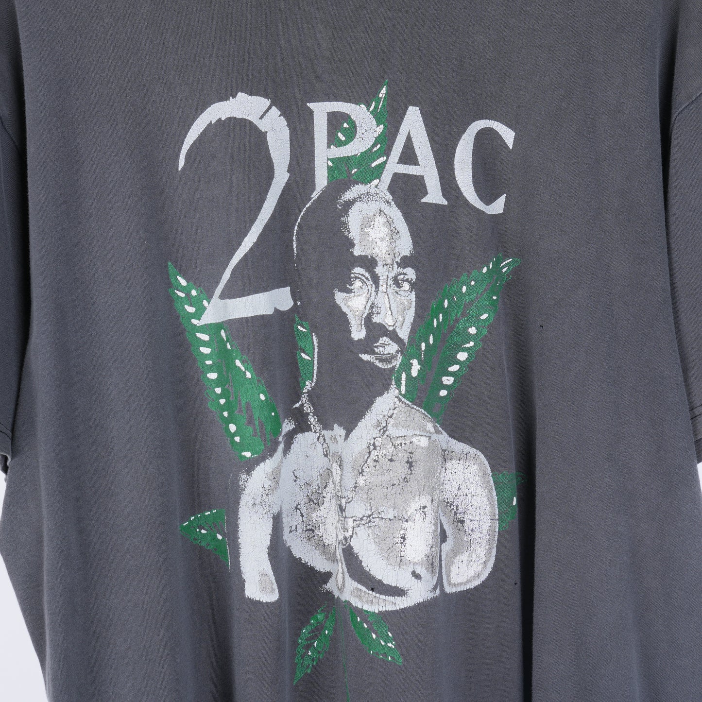 VINTAGE 2PAC WEED LEAF RAP TEE