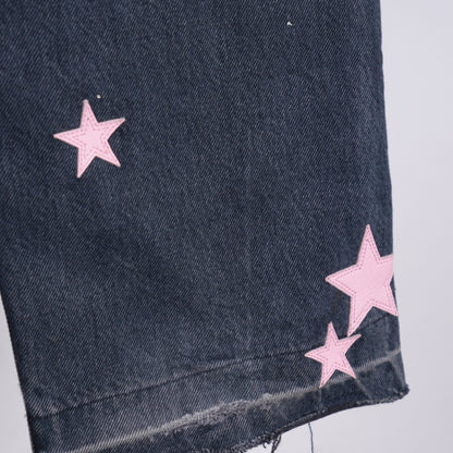 CHROME HEARTS PINK STAR PATCH LEVI'S ORANGE TAB DENIM