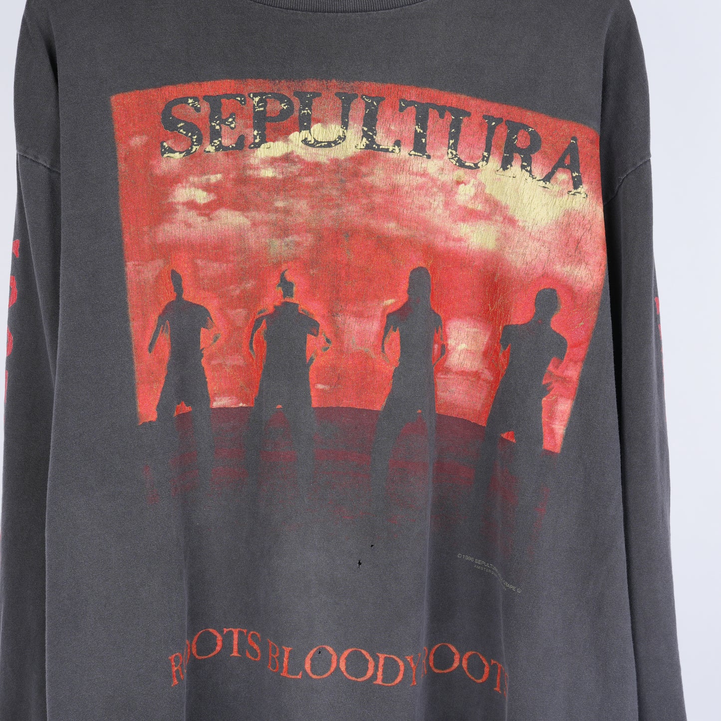 VINTAGE SEPULTURA FADED BLUE GRAPE LONG SLEEVE SHIRT