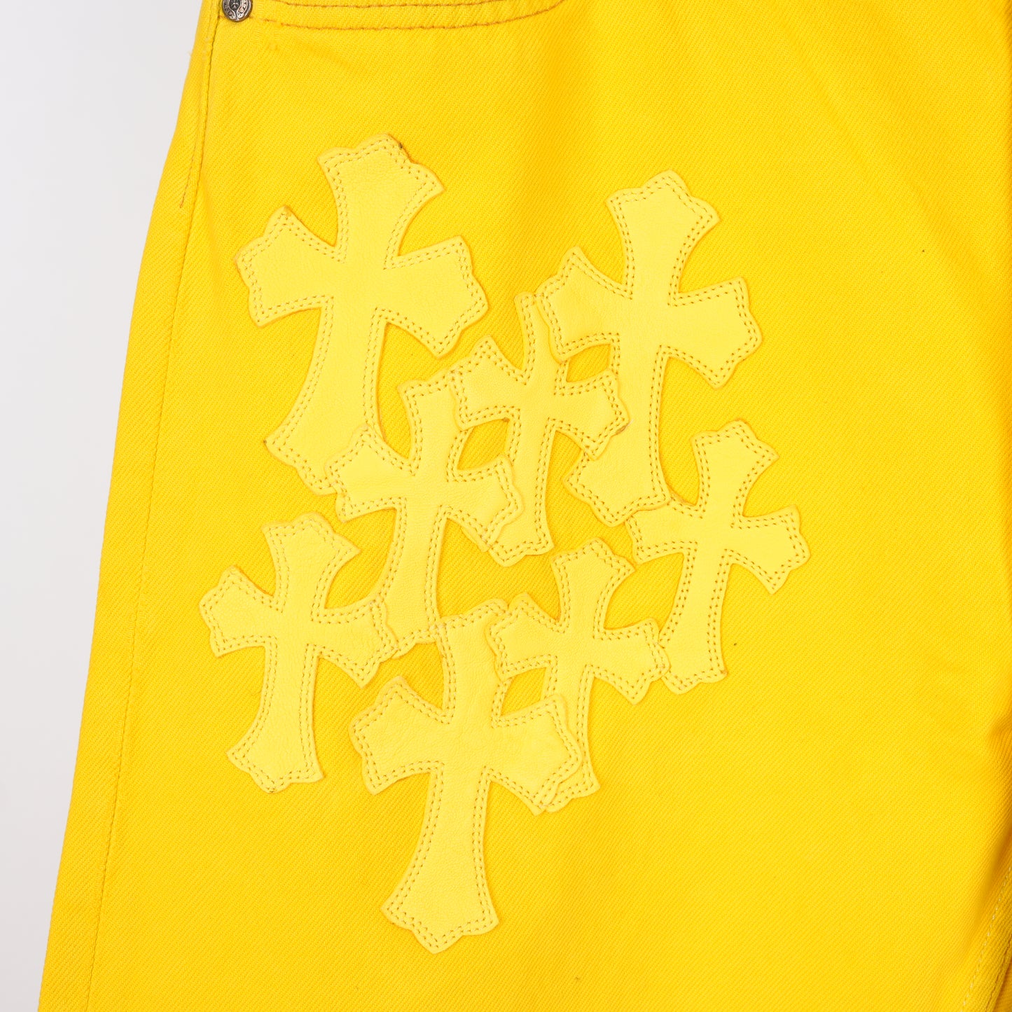 CHROME HEARTS YELLOW FLOODED PATCH LEVIS DENIM