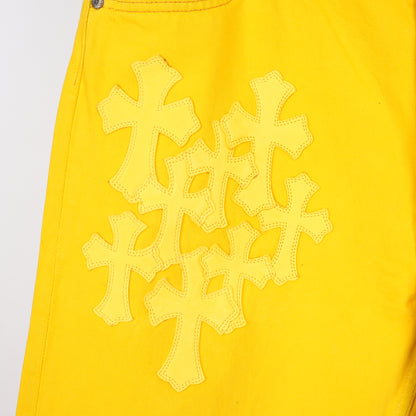 CHROME HEARTS YELLOW FLOODED PATCH LEVIS DENIM