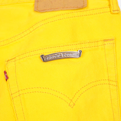 CHROME HEARTS YELLOW FLOODED PATCH LEVIS DENIM