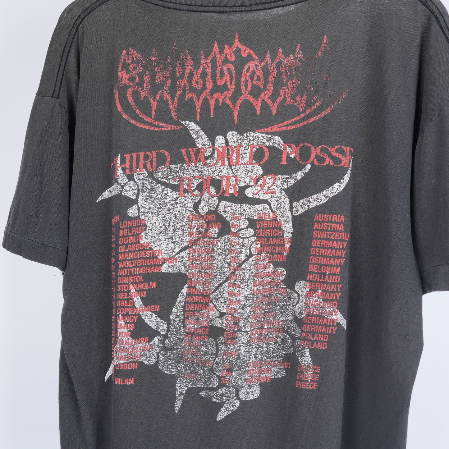 VINTAGE 1992 SEPULTURA THIRD WORLD POSSEE BAND TEE