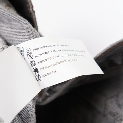 CHROME HEARTS BLACK CROSS PATCH 501 GREY LEVI'S DENIM