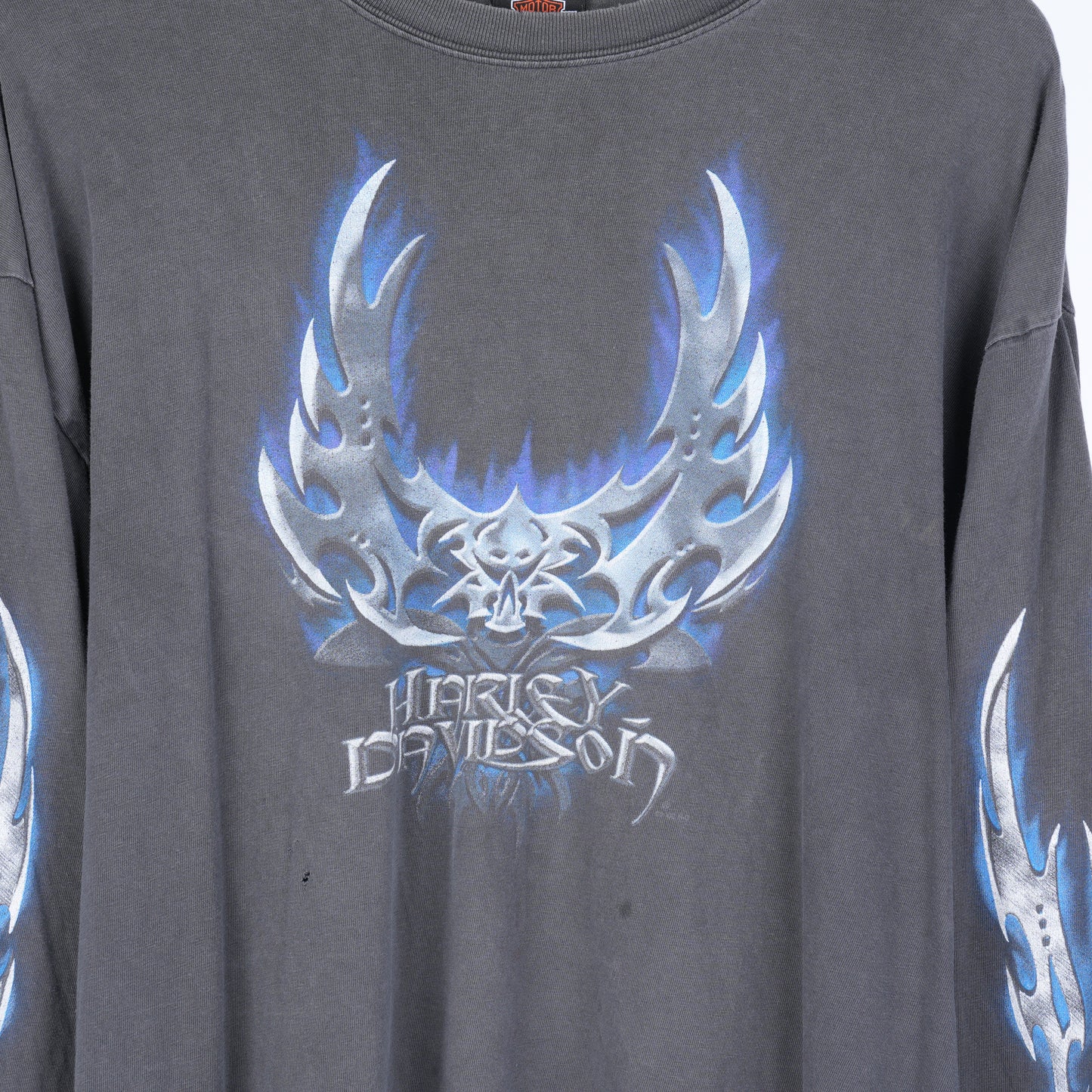 VINTAGE HARLEY DAVIDSON BLUE FLAME LONG SLEEVE TEE