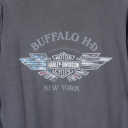 VINTAGE HARLEY DAVIDSON BLUE FLAME LONG SLEEVE TEE