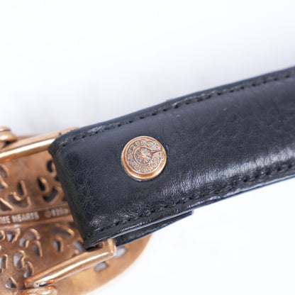 CHROME HEARTS BRONZE 1 INCH OVAL WITH 1 INCH BLACK STRAP