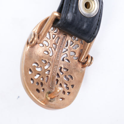 CHROME HEARTS BRONZE 1 INCH OVAL WITH 1 INCH BLACK STRAP