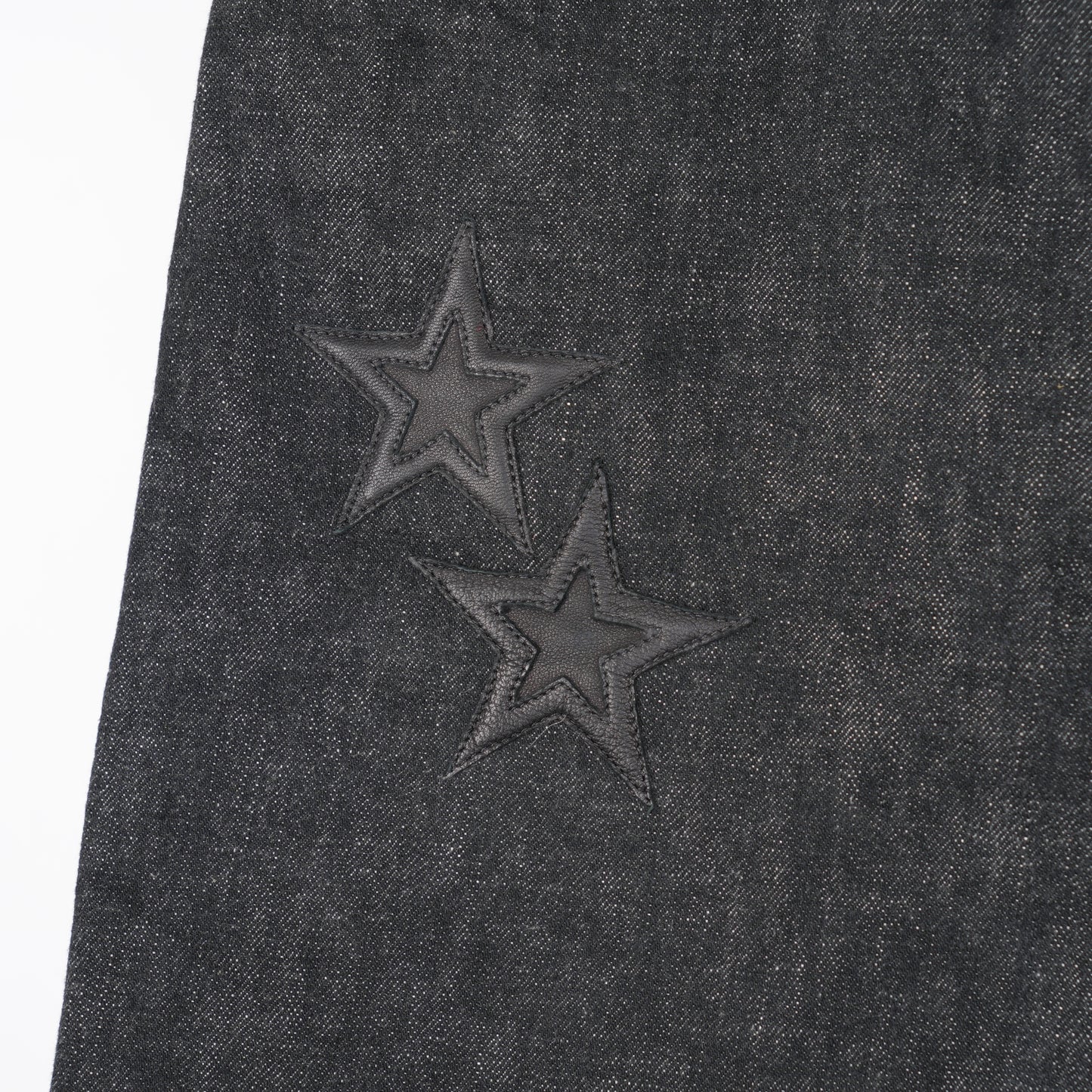 CHROME HEARTS BLACK STAR PATCH SELVEDGE DENIM