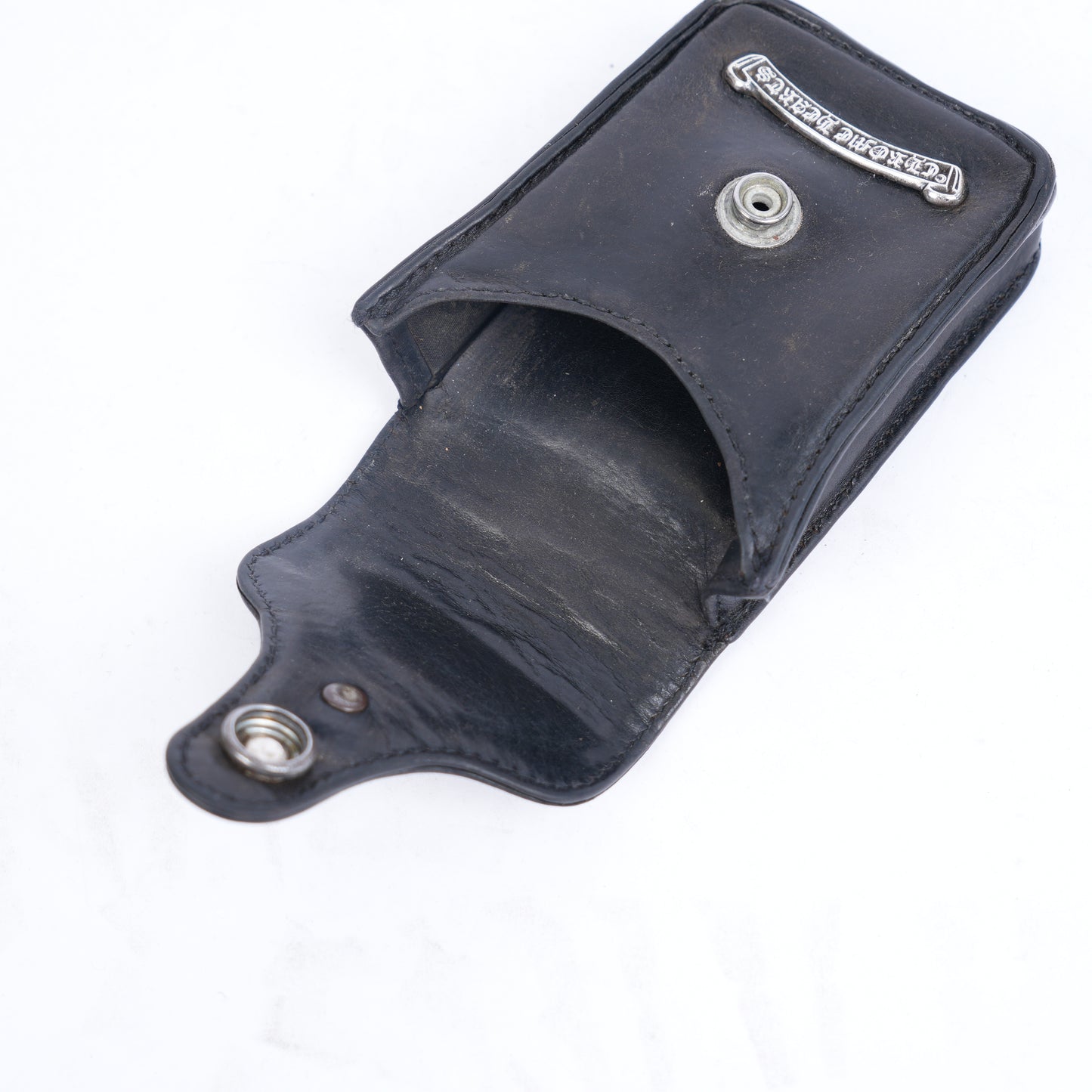 CHROME HEARTS LEATHER DAGGER CIGARETTE POUCH