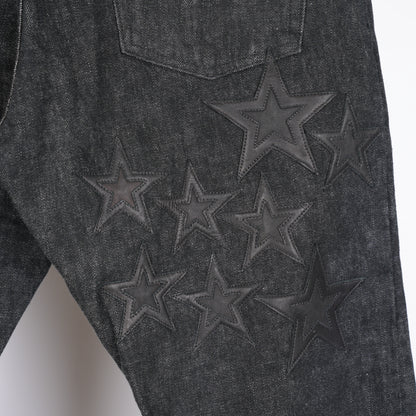 CHROME HEARTS BLACK STAR PATCH SELVEDGE DENIM