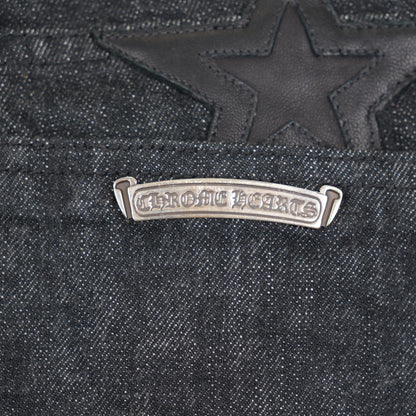 CHROME HEARTS BLACK STAR PATCH SELVEDGE DENIM