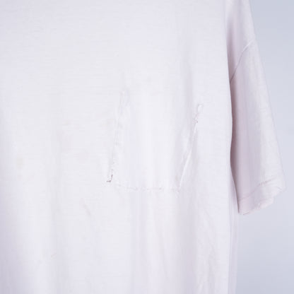 VINTAGE BOXY BLANK WHITE POCKET TEE