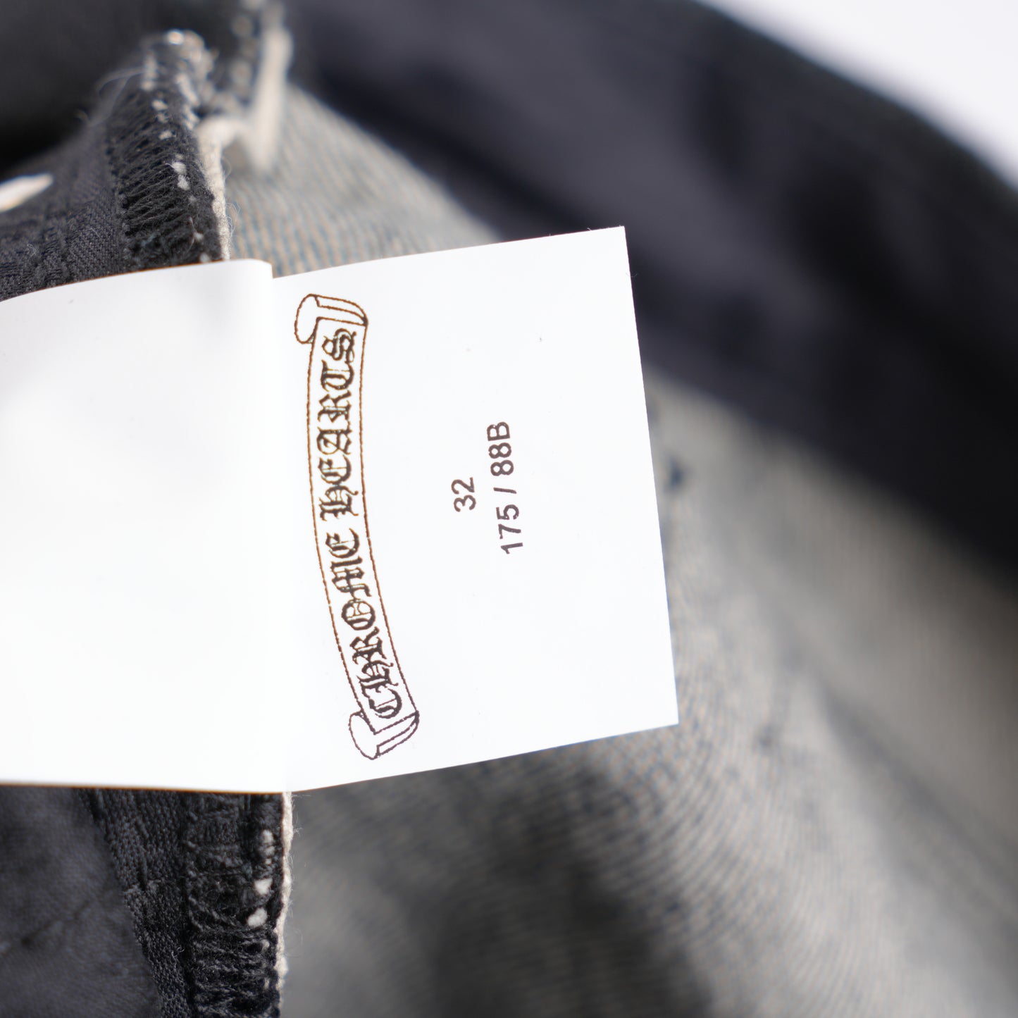 CHROME HEARTS BLACK STAR PATCH SELVEDGE DENIM