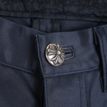CHROME HEARTS NAVY CROSS PATCH CHINOS