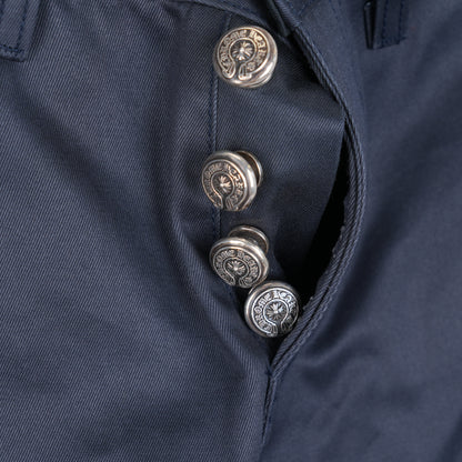 CHROME HEARTS NAVY CROSS PATCH CHINOS
