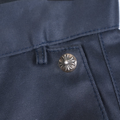 CHROME HEARTS NAVY CROSS PATCH CHINOS