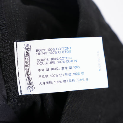 CHROME HEARTS BLACK DOUBLE KNEE HARDWARE CARPENTER PANTS