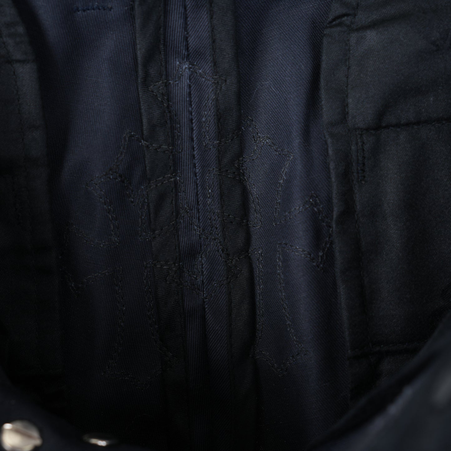 CHROME HEARTS NAVY CROSS PATCH CHINOS