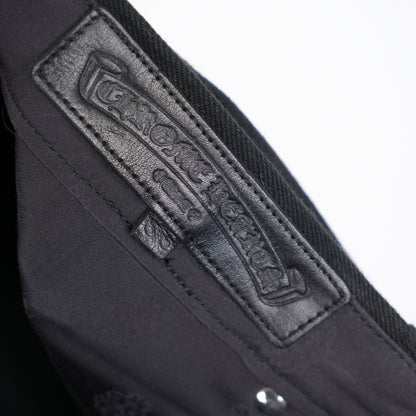 CHROME HEARTS FLEUR KNEE BLACK DENIM