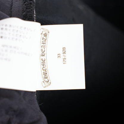 CHROME HEARTS FLEUR KNEE BLACK DENIM