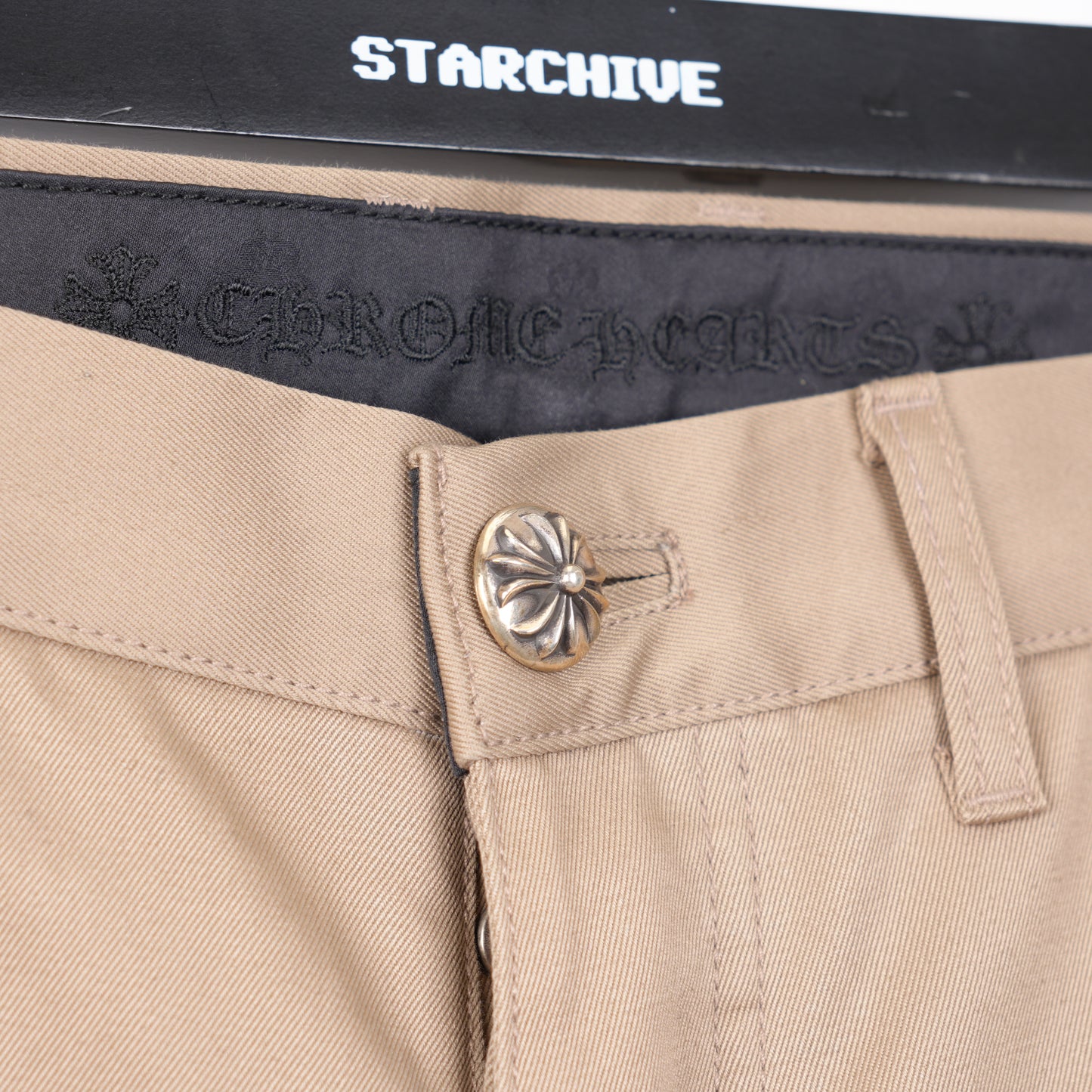 CHROME HEARTS TAN CHINO PANTS