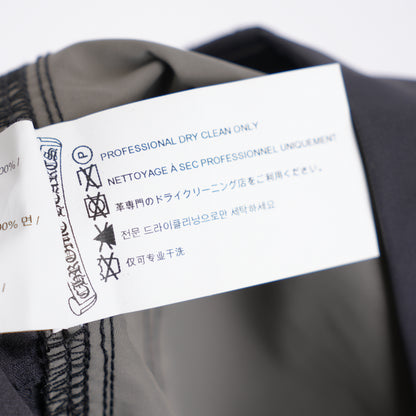 CHROME HEARTS BLACK NYLON LEATHER CARPENTER PANTS